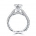 2.00 ct Ladies Round Cut Diamond Engagement Ring in 14 kt White Gold Pave Set